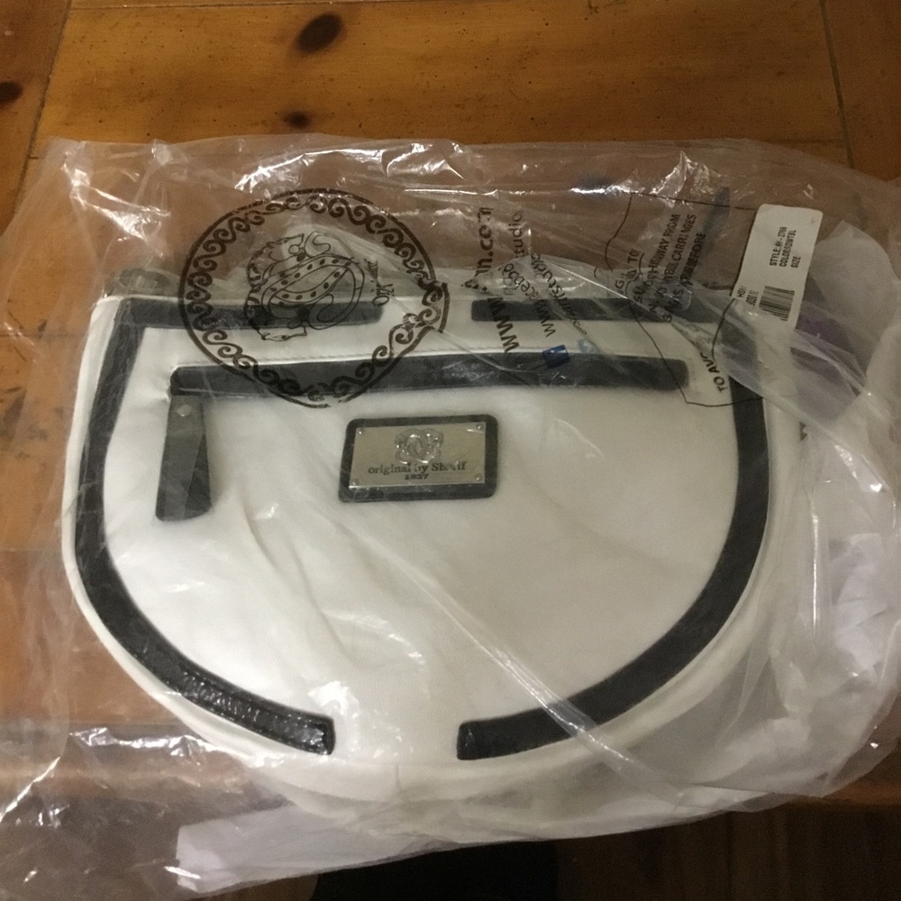 Original by Sharif 1827 White Leather Bag New with tags